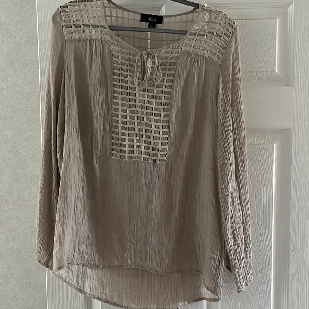 AGB Women's Beige Blouse